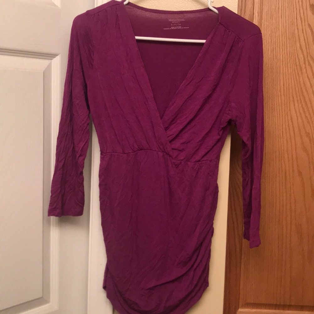 Magenta Motherhood Maternity Top